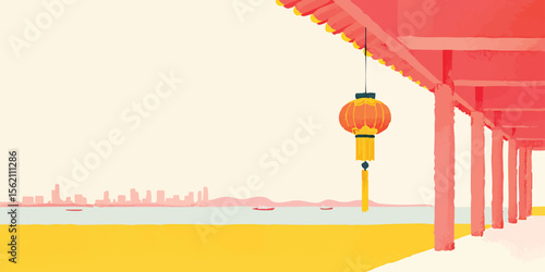 A serene scene unfolds, pre...