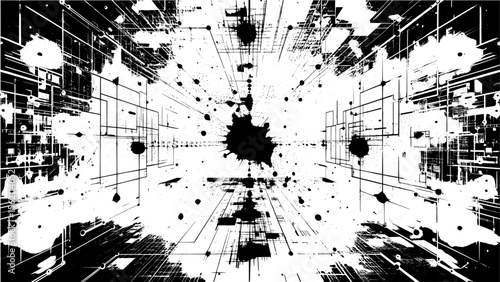 Abstrakter Vektor Hintergrund - Technologie mit Elementen - Digitale Module und Strukturen - Design Element Ebene