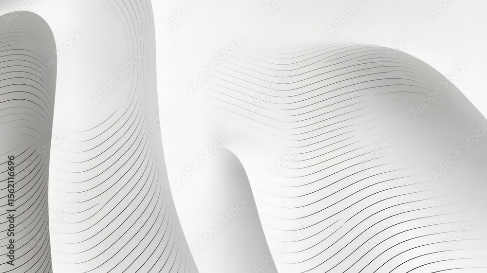 Fototapeta premium abstract white structure with linear design and bright space