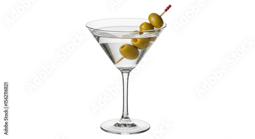 Bild auf Leinwand Isolated Martini with Olives