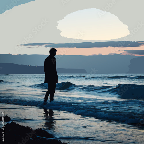 man on the beach