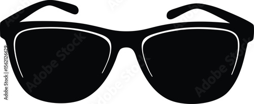 sunglasses silhouette on white background