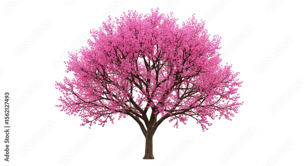 Fototapeta premium Isolated Blooming Pink Tree