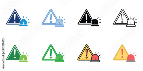 Incident Icons Set Vector Multiple Style Collection