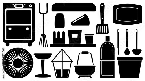 set of kitchen accessories