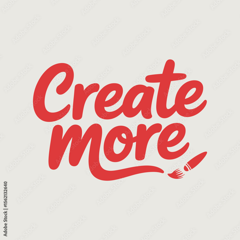 Create More Inspirational Typography Design Red stylized lettering with the words light gray background small paintbrush icon included create more typography design inspiration motivational graphic Create More Inspirational Typography Design Red stylized lettering with the words light gray background small paintbrush icon included create more typography design inspiration motivational graphic