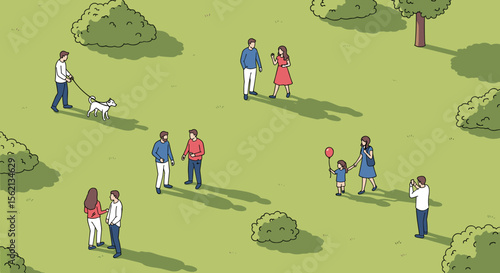 A diverse group of people enjoying a beautiful sunny day outdoors in a lush green park creating cherished memories together