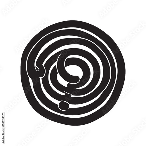 Golden coils of sweetness – Jalebi silhouette styled in smooth Jalebi vector – Jalebi illustration

