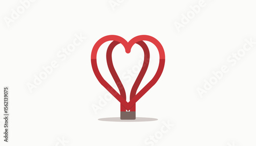 Heart-shaped whisk icon in bold red, symbolizing love for cooking