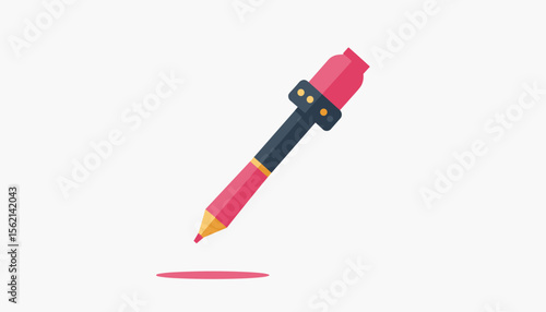 Playful pen cap tossed in midair, creative expression