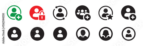 Add new user icon. User symbol. male person profile avatar. Vector eps 10