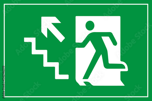 Sign to walk up the stairs