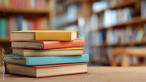 Stack of colorful  books