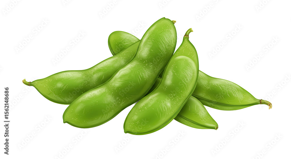 Fresh green edamame pods stacked in an appetizing pile on a black backdrop Fresh green edamame pods stacked in an appetizing pile on a black backdrop