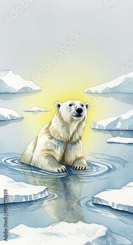 polar bear in the snow