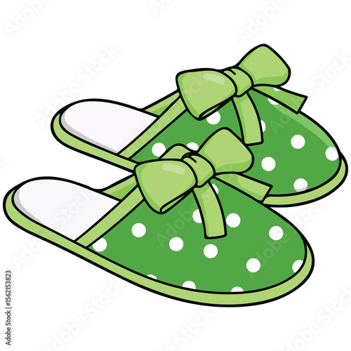 Plush indoor sandals cartoon graphic design standalone vector artwork relaxation theme