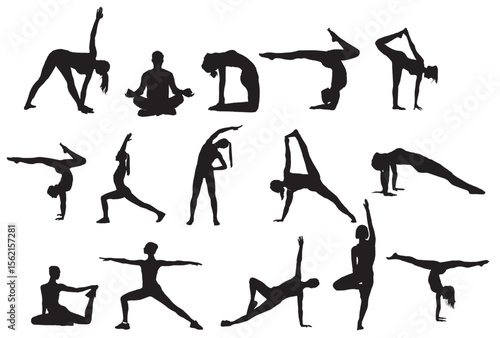 yoga poses silhouette