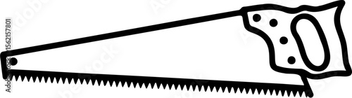 hand saw vector illustration, isolated on white