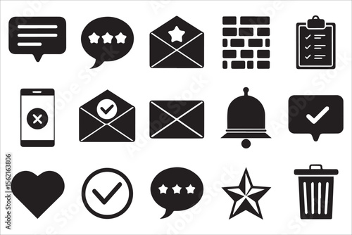 Minimal Black & White Location Icons Set – Flat Vector Design of Maps, Navigation, and Global Technology Symbols

