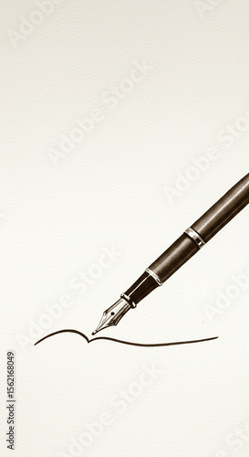 hand drawn illustration of a pen