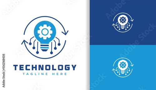 SMART THINK LOGO, BUSINESS AUTOMATION LOGO, LOGO IN BLUE