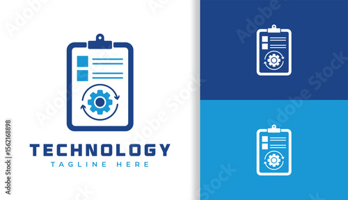 TASK AUTOMATION LOGO, BUSINESS AUTOMATION LOGO, LOGO IN BLUE