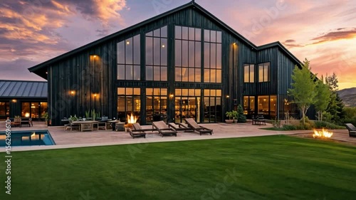 Modern Barn House with Sunset Views