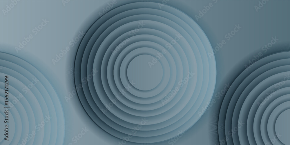 Obraz premium Abstract Blue Concentric Circles Background with a Minimalist Design