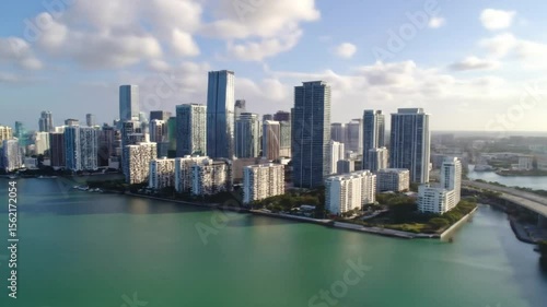 Wallpaper Mural Miami Skyline Aerial View Of Downtown City Torontodigital.ca