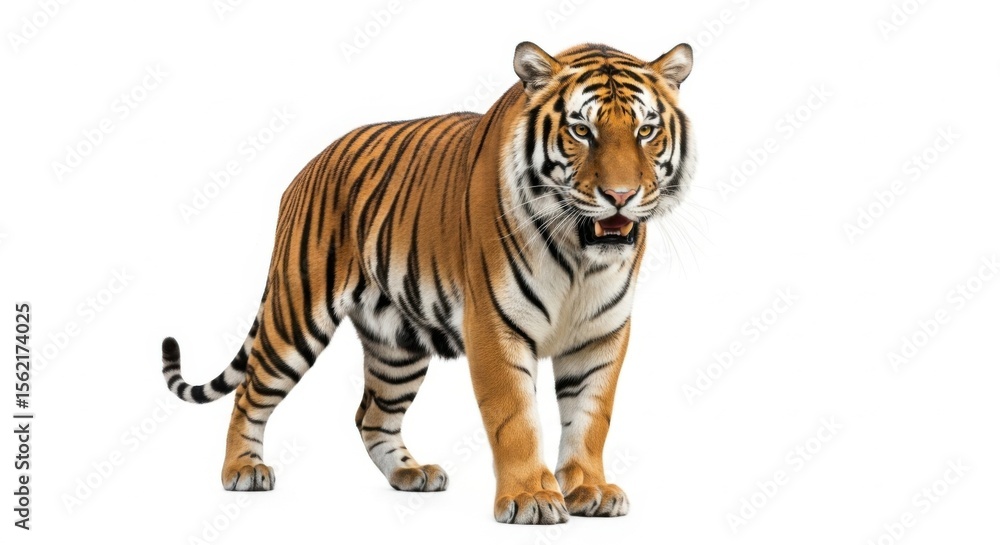 Obraz premium Majestic Bengal Tiger Standing Proudly in its Natural Habitat Ready for Action