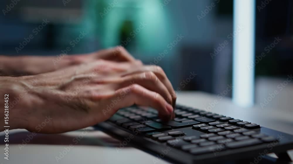 Hands Typing Keyboard Close Up Action Technology Data Entry Coding Writing Working Office Desk Hands Typing Keyboard Close Up Action Technology Data Entry Coding Writing Working Office Desk