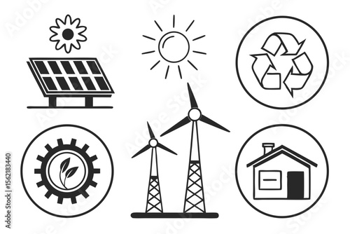 set of wind turbines