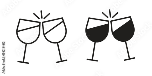 Wine toast icon. modern vector symbols set