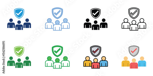 Public Safety Icons Set Vector Multiple Style Collection