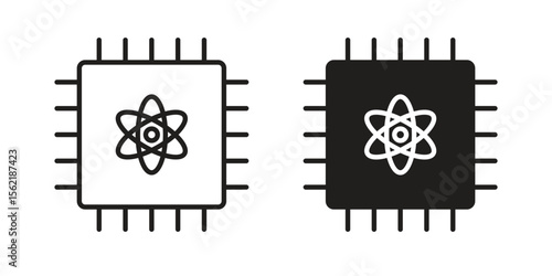 Quantum computing icon. modern vector symbols set