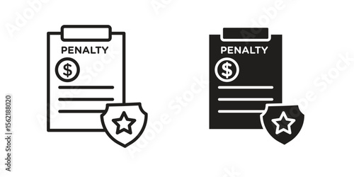 Penalty icon. modern vector symbols set
