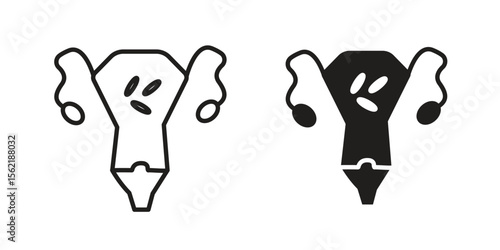 Pelvic inflammatory disease icon. modern vector symbols set