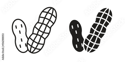 Peanut icon vector, Symbol, logo illustrations