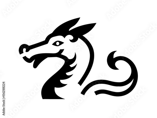 Dragon Logo sat  vector desigen 
