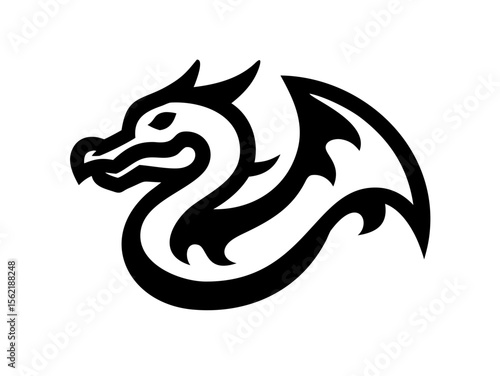 Dragon Logo sat  vector desigen 
