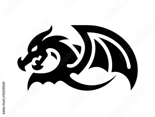 Dragon Logo sat  vector desigen 
