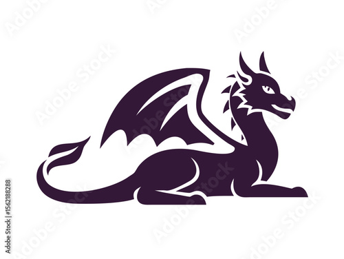 Dragon Logo sat  vector desigen 
