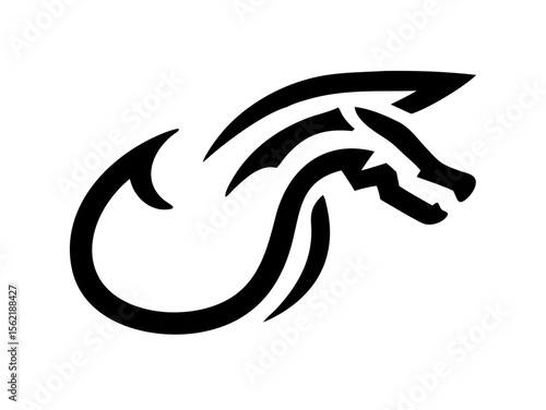 Dragon Logo sat  vector desigen 
