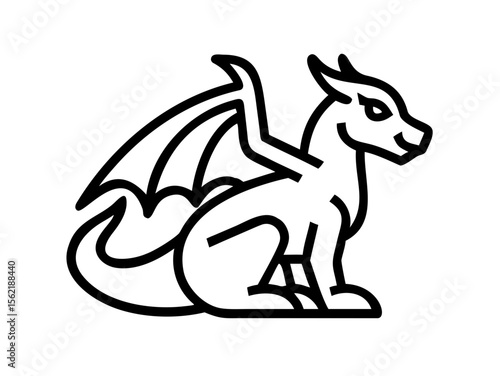 Dragon Logo sat  vector desigen 
