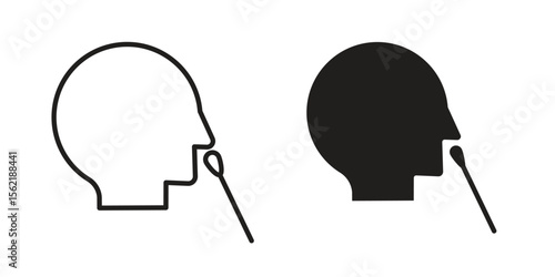 Nasal swab icon. modern vector symbols set