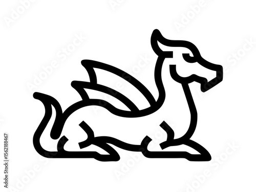 Dragon Logo sat  vector desigen 
