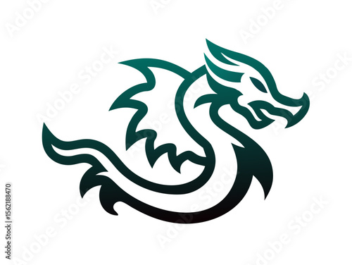 Dragon Logo sat  vector desigen 
