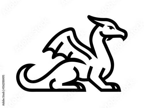 Dragon Logo sat  vector desigen 
