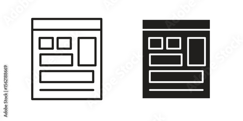 Mood board icon. modern vector symbols set