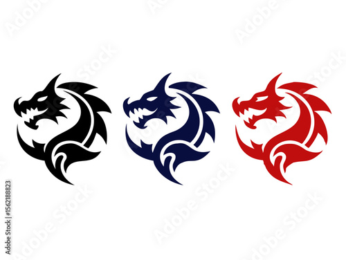 Dragon Logo sat  vector desigen 
